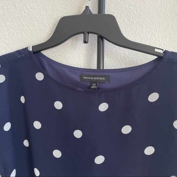 BUNDLE of three Ann Taylor and Banana Republic navy blouses - Picture 7 of 7